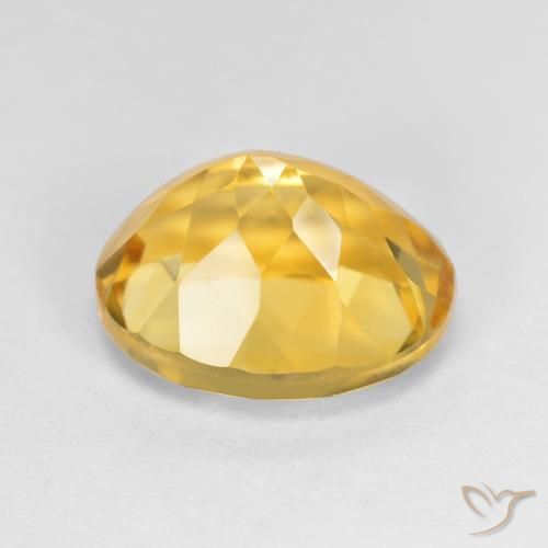 3.97克拉天然黄水晶，椭圆形，VVS