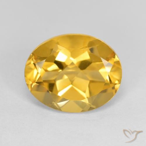 3.37ct 天然 中金 黄水晶, 椭圆形, VVS-VS