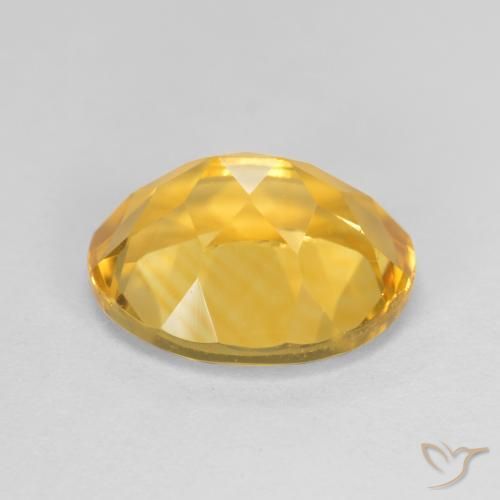 3.37克拉天然黄水晶，椭圆形，VVS-VS