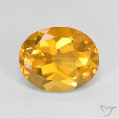 3.54ct 天然 中浅橙金 黄水晶, 椭圆形, VVS-VS