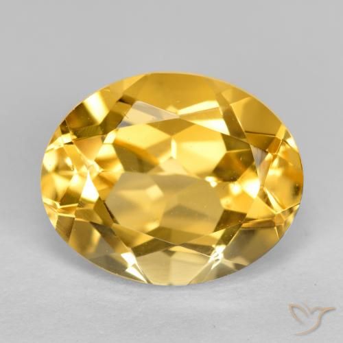 3.60ct 天然 深金橙色 黄水晶, 椭圆形, VVS