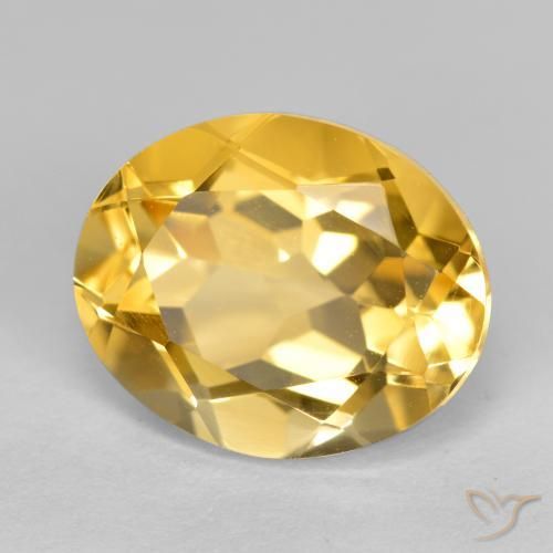 3.60克拉天然黄水晶，椭圆形，VVS
