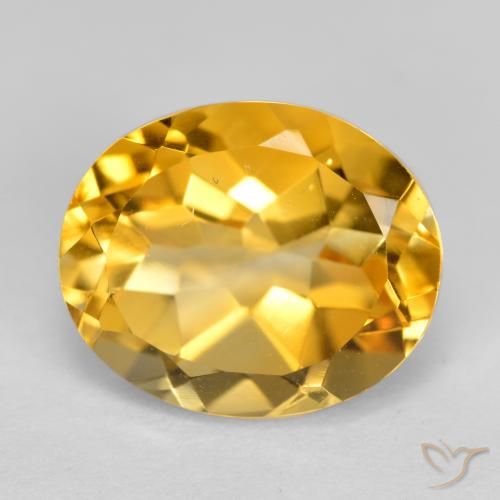 3.68ct 天然 深金橙色 黄水晶, 椭圆形, VVS-VS