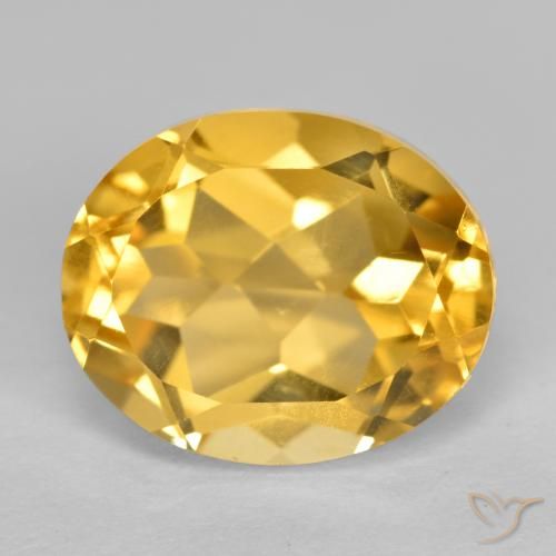 3.70ct 天然 深金橙色 黄水晶, 椭圆形, VVS-VS