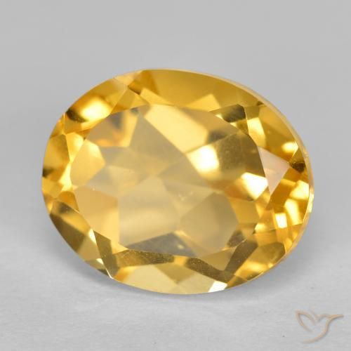 3.70克拉天然黄水晶，椭圆形，VVS-VS