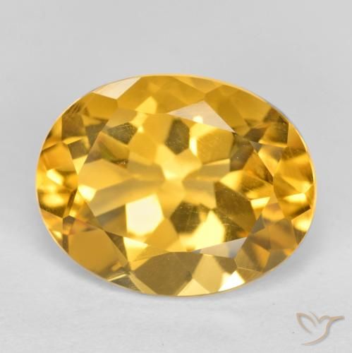 2.90ct 天然 深金色 黄水晶, 椭圆形, VVS-VS