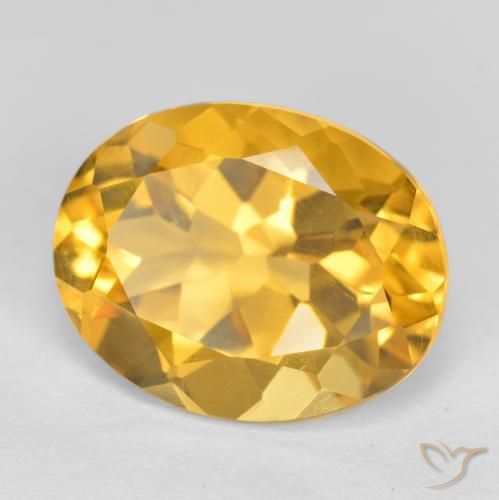2.90克拉天然黄水晶，椭圆形，VVS-VS