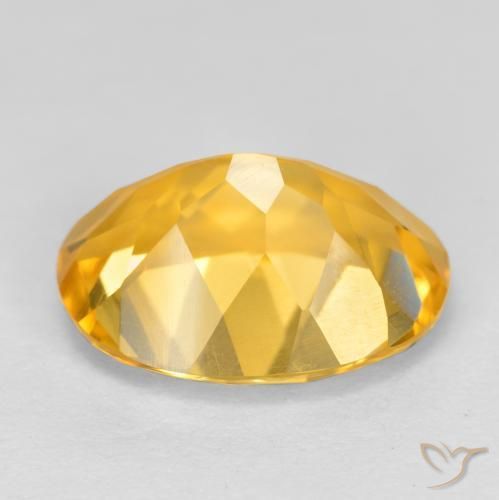 2.90克拉天然黄水晶，椭圆形，VVS-VS