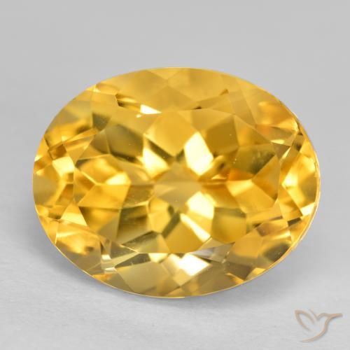 3.77ct 天然 中金 黄水晶, 椭圆形, VVS