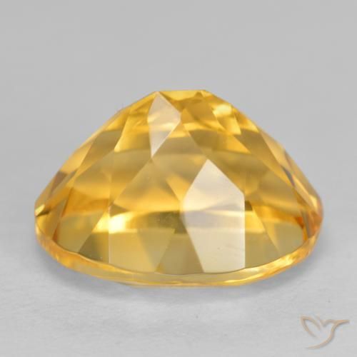 3.77克拉天然黄水晶，椭圆形，VVS