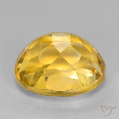 4.44克拉天然黄水晶，椭圆形，VVS-VS