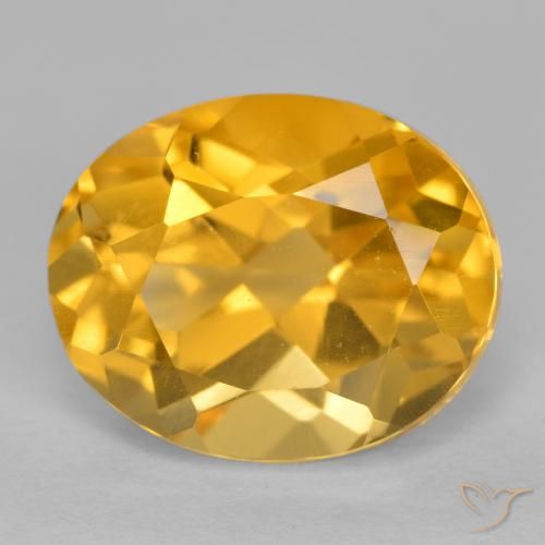 3.86ct 天然 深金色 黄水晶, 椭圆形, VVS-VS