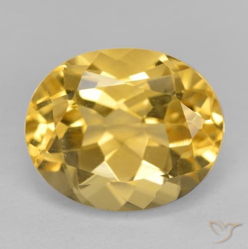 3.66ct 天然 金橙色 黄水晶, 椭圆形, VVS