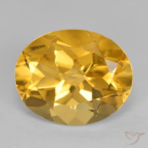 3.52ct 天然 深金橙色 黄水晶, 椭圆形, VVS-VS