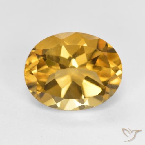 3.91ct 天然 深金 黄水晶, 椭圆形, VVS