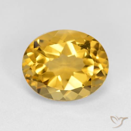 3.44ct 天然 中金 黄水晶, 椭圆形, VVS