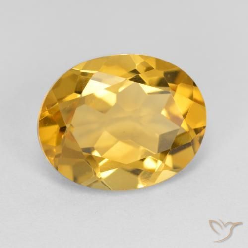 3.58克拉天然黄水晶，椭圆形，VVS