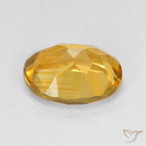 3.58克拉天然黄水晶，椭圆形，VVS
