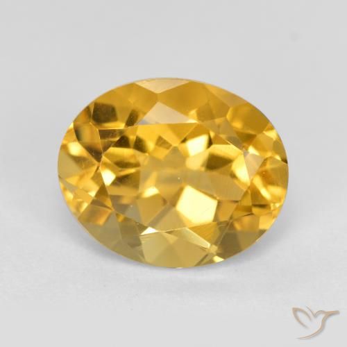 3.40ct 天然 中金 黄水晶, 椭圆形, VVS