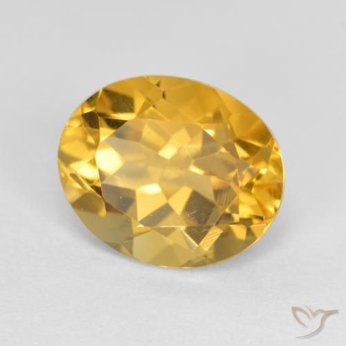 3.40克拉天然黄水晶，椭圆形，VVS