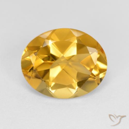 3.18ct 天然 中深金色 黄水晶, 椭圆形, VVS-VS