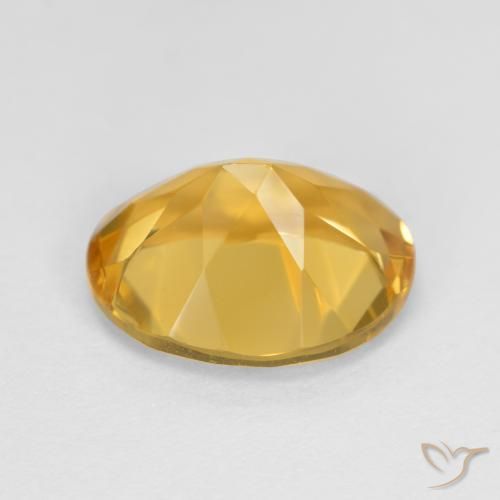 3.18克拉天然黄水晶，椭圆形，VVS-VS