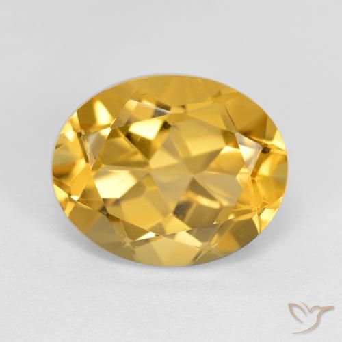 3.61ct 天然 深金橙色 黄水晶, 椭圆形, VVS