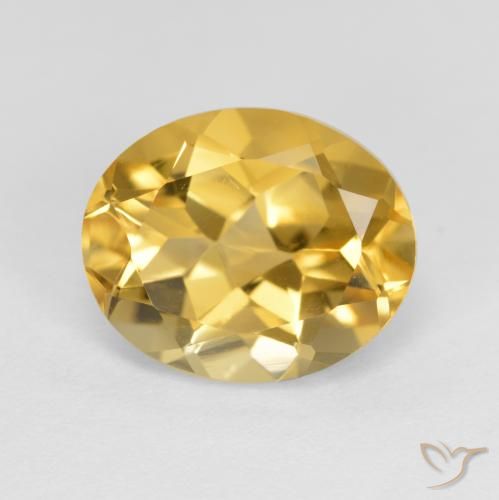 3.56ct 天然 中金 黄水晶, 椭圆形, VVS