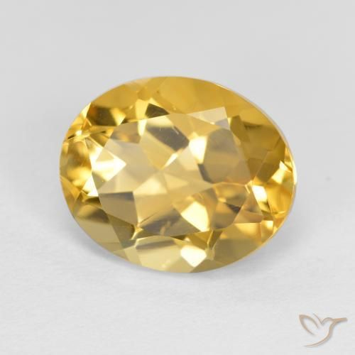 3.56克拉天然黄水晶，椭圆形，VVS