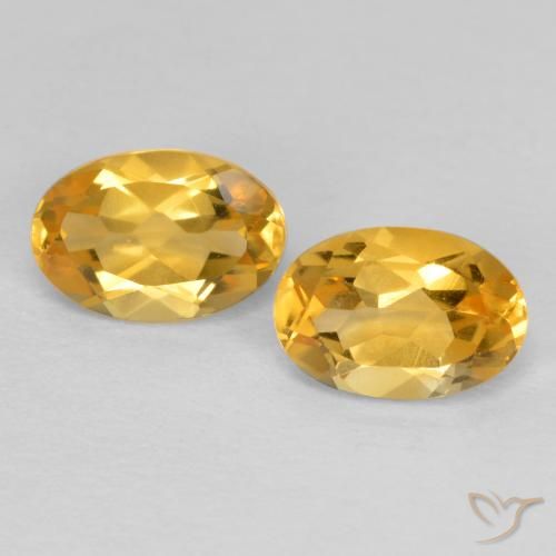 0.82ctw 天然 深金橙色 黄水晶, 椭圆形, VVS-VS