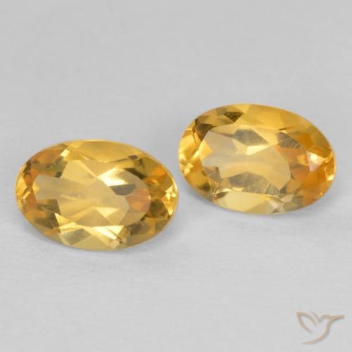 0.82克拉天然黄水晶，椭圆形，VVS-VS