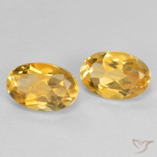 0.90克拉天然黄水晶，椭圆形，VS