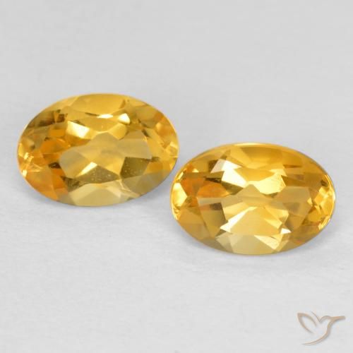 0.85ctw 天然 中金 黄水晶, 椭圆形, VVS-VS