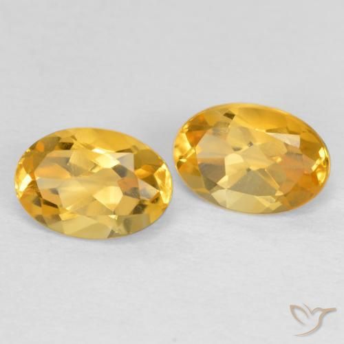 0.85克拉天然黄水晶，椭圆形，VVS-VS