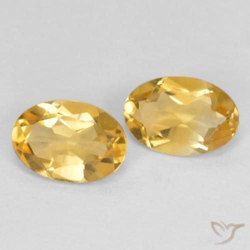 0.81克拉天然黄水晶，椭圆形，VVS-VS