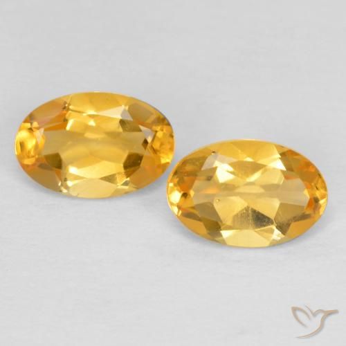 0.80ctw 天然 中深金色 黄水晶, 椭圆形, VVS-VS
