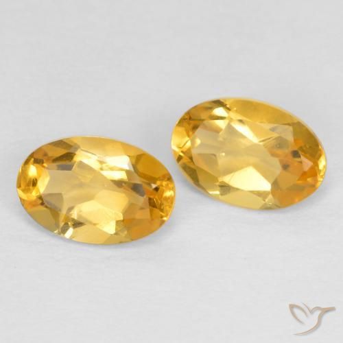 0.80克拉天然黄水晶，椭圆形，VVS-VS