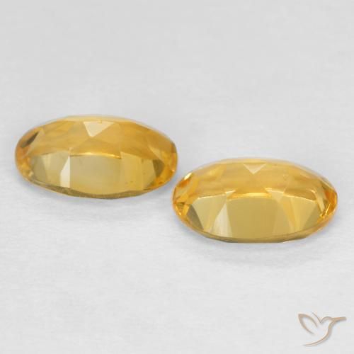 0.80克拉天然黄水晶，椭圆形，VVS-VS