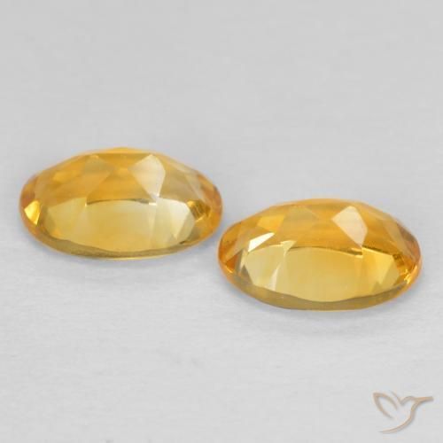 0.84克拉天然黄水晶，椭圆形，VS
