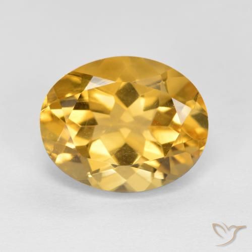3.42ct 天然 金橙色 黄水晶, 椭圆形, VVS-VS