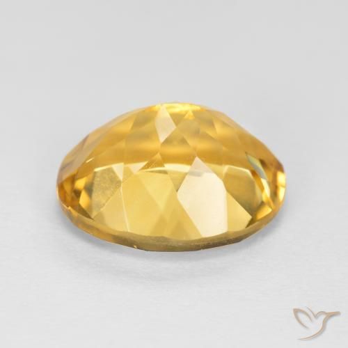 3.42克拉天然黄水晶，椭圆形，VVS-VS