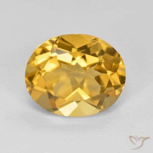 3.65ct 天然 中金 黄水晶, 椭圆形, VVS-VS