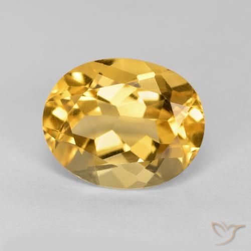 3.59ct 天然 深金橙色 黄水晶, 椭圆形, VVS-VS