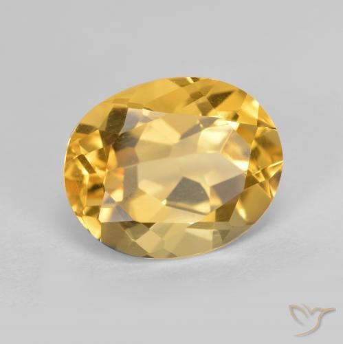 3.59克拉天然黄水晶，椭圆形，VVS-VS