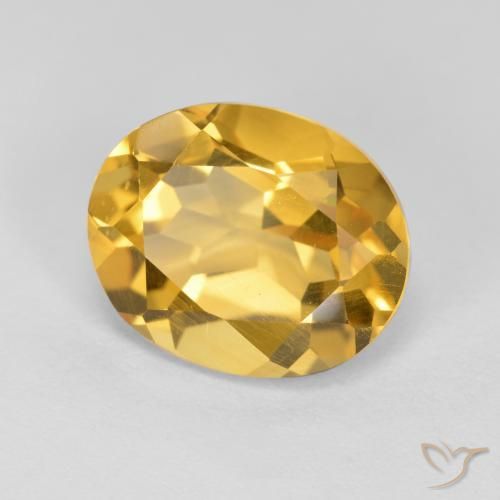 3.32克拉天然黄水晶，椭圆形，VVS-VS