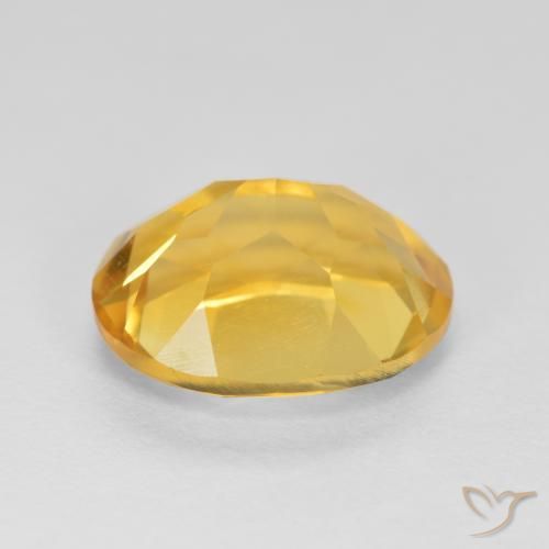 3.32克拉天然黄水晶，椭圆形，VVS-VS