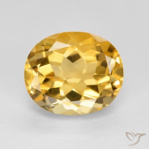 3.57ct 天然 深金橙色 黄水晶, 椭圆形, VVS