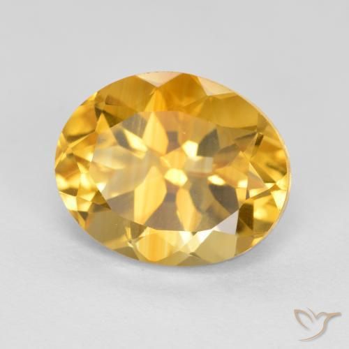 3.71ct 天然 中深金色 黄水晶, 椭圆形, VVS-VS