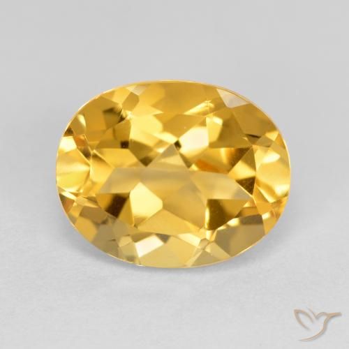 3.60ct 天然 金橙色 黄水晶, 椭圆形, VVS