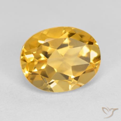 3.60克拉天然黄水晶，椭圆形，VVS